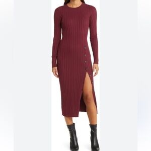 Open Edit Button Sweater Midi Dress size small